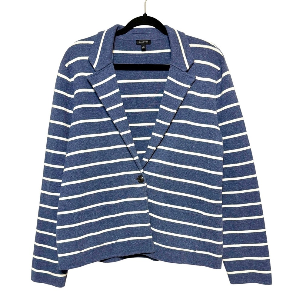 Talbots Quiet Luxury Sweater Blazer Womens Size XL Modern Preppy Chic Ivy League